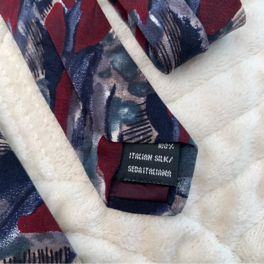 Men's Multicolor Vintage Italian Silk Patterned T… - image 5